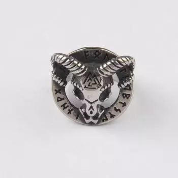 Дьявол Сатана Козел Бафомет Кольца Путешествия Сатанинские Кольца Голова Козла Колдовство Кольцо Череп Бафомет 7
