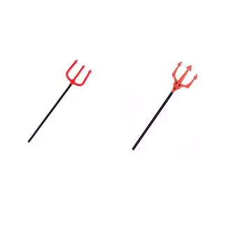 Дьявольские вилы, реквизит, пластиковый дьявол, костюм на Хэллоуин, аксессуары, красная вилка, посох, маскарад, косплей, принадлежности для вечеринок для взрослых и детей One Size