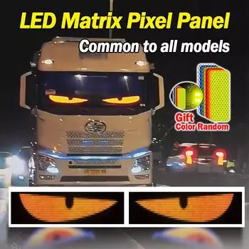 Дьявольский глаз грузовик лобовое стекло пульт дистанционного управления гибкий светодиодный глаз анимационный дисплей умная прокрутка сообщений мягкий светодиодный указатель