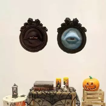 Дьявольский глаз рамка настенное украшение домашний офис гостиная вечеринка на Хэллоуин с привидениями оранжевый