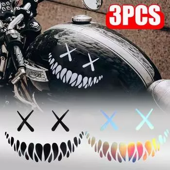 Дьявол улыбающееся лицо наклейки на автомобиль лобовое стекло автомобиля корпус водонепроницаемый ужас наклейка электромобиль мотоцикл ноутбук DIY украшения