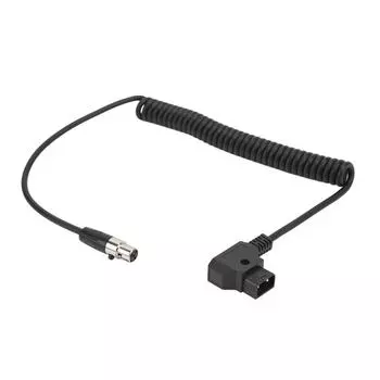 D TAP Male to 4 Pin Mini XLR адаптер спиральный кабель питания для TVlogic Monitor шнур питания 12 В