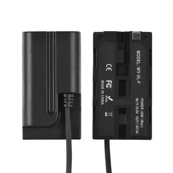 D-Tap to WY-VL-F фиктивная батарея, спиральный кабель, адаптер постоянного тока, аксессуар для мониторов/светодиодный видеосвет/ D-Tap to WY-VL-F Dummy Battery чёрный