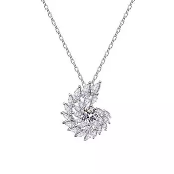 Da New Whirlpool Бриллиантовое Ожерелье женское серебро S925 индивидуальный нишевый дизайн усовершенствованный воротник костяная цепочка аксессуары