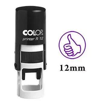 ДА самокрасящий мини-резиновый штамп Colop круглые декоративные штампы для учителей Impression Area: 12 mm фиолетовый