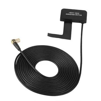 DAB DAB+ цифровая автомобильная радиостанция активная антенна SMB прямоугольное крепление на стекло