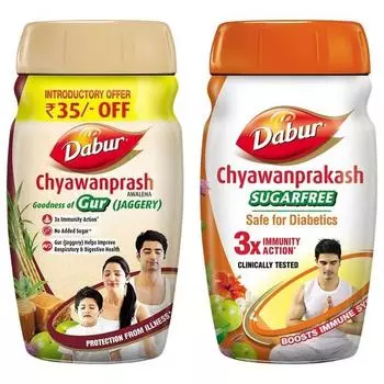 Dabur Chyawanprash Awaleha - 900 g and Chyawanprakash Sugar Free - 900gm