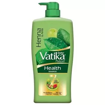 Dabur Vatika Health Shampoo - 1L | With 7 natural ingredients | For Smooth, Shiny & Nourished Hair | Repairs Hair damage, Controls Frizz