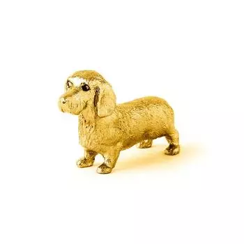 Dachshund 22ct Gold Plated Made in England Art Dog Figure Collection (Wire) золотой