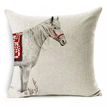 Dachshund Printed 18 Christmas Linen Cushion Cover Sofa Car Pillowcase Decor B