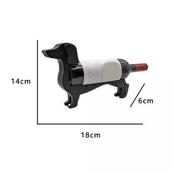 Dachshund Wine Bottle Holder Fun Countertop Wine Rack Liquor Display Stand Single Bottle Wine Stand Storage Container Wine Rack чёрный