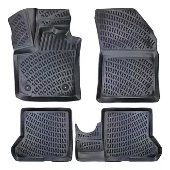 Dacia Dokker (After 2012) High-Quality and Durable Rubber Car Floor Mats - Odorless, Non-Slip, Long-Lasting