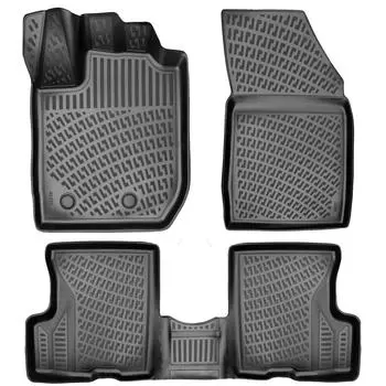 Dacia Duster 4x2 (2018-2022) High-Quality and Durable Rubber Car Floor Mats - Odorless, Non-Slip, Long-Lasting