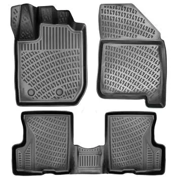 Dacia Duster 4x2 Prestige Package (2018-2022) High-Quality and Durable Rubber Car Floor Mats - Odorless, Non-Slip, Long-Lasting