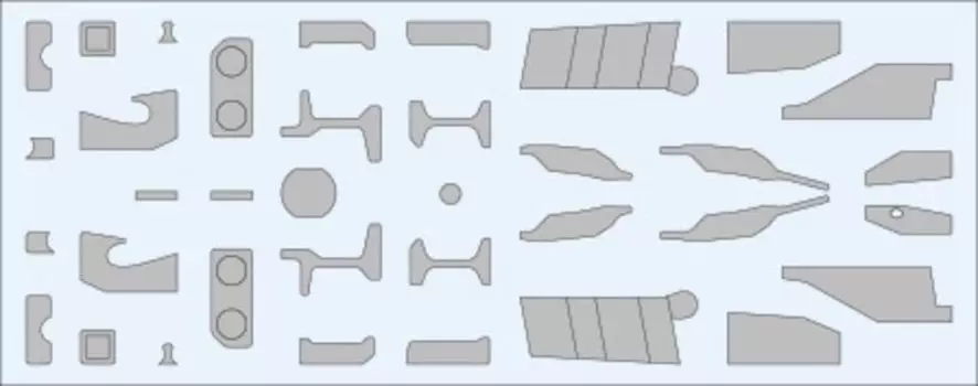 Daco Products Пластина усиления 1 толщина Пластиковые детали модели DACASD3222 1/32 F-16 (для самолетов, 0,175 мм) (Самолет)