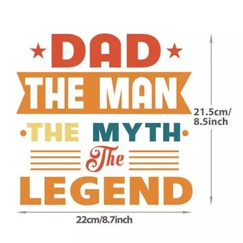Dad Legend Термотрансферная аппликация Термопресс Аппликации Парчи Толстовки Ropa Одежда своими руками Наклейки Футболки Термотрансферная печать