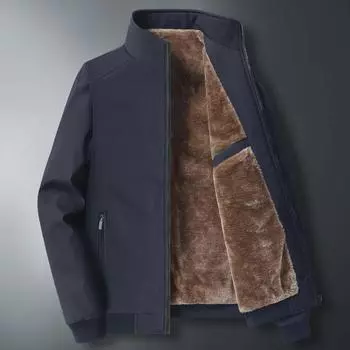Dad s 2022 Velvet Coat: New Thick Warm Casual Jacket for Middle-Aged & Elderly, Perfect for Autumn and Winter. Medium