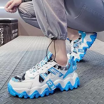 Dad shoes 2024 new sports and leisure shoes spring men s thick-soled heightening shoes Guochao Douyin live broadcast men s shoes 36