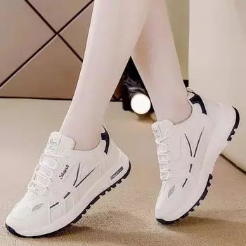 Dad shoes girl 2025 new sports shoes soft sole lightweight non-slip soft sole lightweight casual single shoes running shoes versatile 35