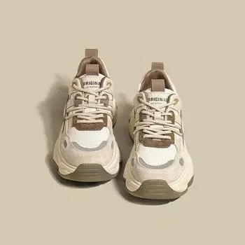 Dad Shoes Girl 2025 Spring and Autumn Casual Breathable Versatile Women s Shoes Retro Height Increasing Sports Forrest Gump Shoes Fashion Versatile 35