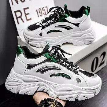 Dad shoes men s shoes summer new breathable mesh shoes men s trend versatile platform white shoes casual sports shoes 39