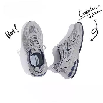 Dad Shoes Men s Sneakers Fashion Casual Shoes for Men Hot Selling Comfortable and Breathable Men Platform Clunky Shoes 39 бежевый