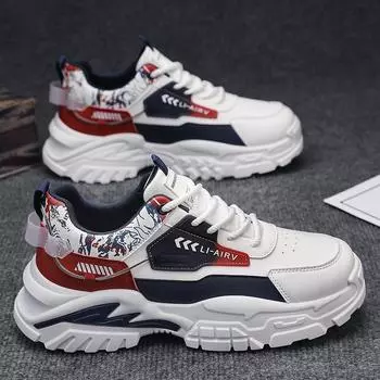 Dad shoes men s spring street shooting Internet celebrity student tide shoes fashion sports thick sole heightening ins popular casual shoes 39