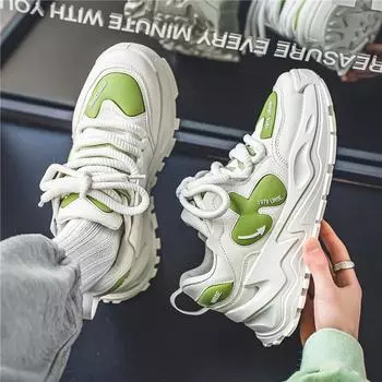 Dad shoes men s summer breathable student casual shoes platform height increase youth sports running shoes trendy shoes men 39