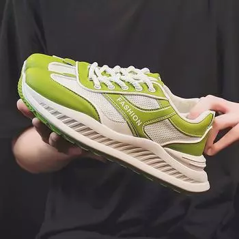 Обувь для папы, мужские летние новые дышащие спортивные кроссовки для бега, повседневная обувь для отдыха с сеткой 39 чёрный