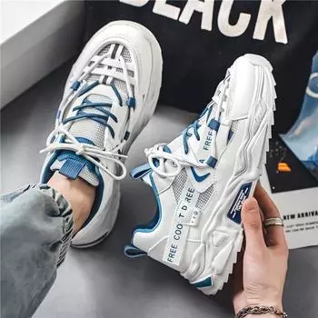 Dad shoes men s winter new Hong Kong style light luxury leisure sports running shoes heightened platform Internet celebrities fried street super fire 39