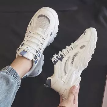 Dad shoes, new popular sneakers in spring, casual trendy shoes for male students, trendy and versatile small whiteboard shoes, ins 39 белый