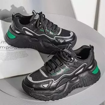 Dad shoes spring new trendy thick-soled heightening casual shoes versatile fashion breathable sports shoes 35