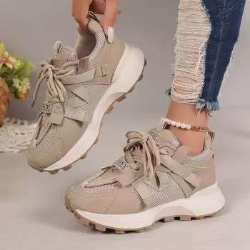 Dad shoes student sneakers women s 2025 spring new ins mesh breathable soft sole fashion versatile running shoes 35 бордовый