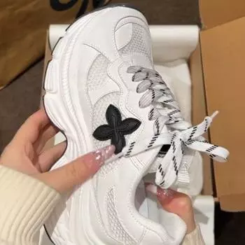 Dad Shoes Women s 2024 Spring and Autumn New Japanese Mesh Retro Running Shoes Versatile Fashion Casual Sports Forrest Gump Shoes 35