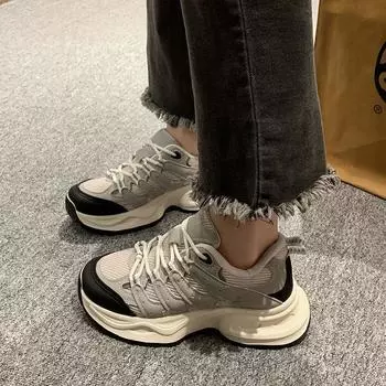 Dad shoes women s 2025 summer new women s shoes versatile platform popular spring and autumn net shoes breathable casual sports shoes 35