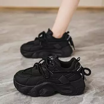 Dad shoes women s autumn new breathable mesh shoes children s Korean version of versatile height-increasing casual sports shoes tide FB3306 35