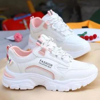 Dad shoes women s ins tide 2024 spring and summer new fashion versatile women s shoes student breathable platform casual sports shoes 35