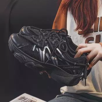 Dad Shoes Women s New Spring Sneakers Versatile Casual Shoes Thick Bottom Breathable Student Running Pumps 35