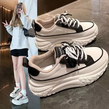 Dad shoes women s new thick-soled popular heightening sports shoes ins soft-soled versatile casual running shoes 35