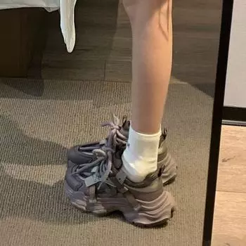 Dad shoes women s spring thick-soled heightening sports show feet small retro versatile trendy shoes women 35