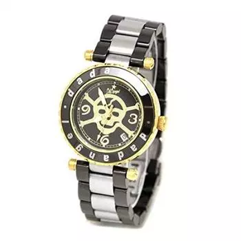 DADANGEL Men s Watch Gold Skull Skull Black Ceramic & Stainless Japanese Quartz with Calendar Simple Bracelet Adjustment Tool Gift