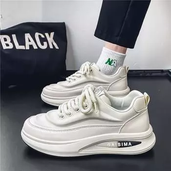 Daddy shoes men s retro little white shoes autumn and winter thick soles increase student low-top casual sports shoes new men s shoes 39