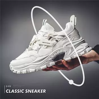 Daddy shoes men s spring 2025 new leisure sports summer trend breathable small white tide shoes thick-soled heightening men s shoes 39 чёрный