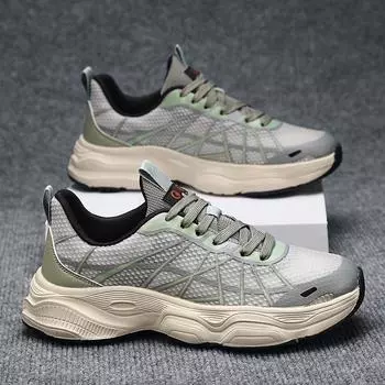 Daddy shoes men s summer new mesh breathable fashion casual sports shoes thick sole lightweight wear-resistant running shoes men 39 чёрный