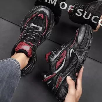 Daddy shoes men s trendy thick soles heightened teen daddy shoes low-top wipe old sneakers trendy shoes men 39