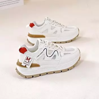 Обувь Daddy женская 2024 года, новинка лета, интернет-знаменитость, супер-огонь, толстая подошва, ноги, маленькие, для отдыха, спорта, обувь Forrest Gump AD7 35