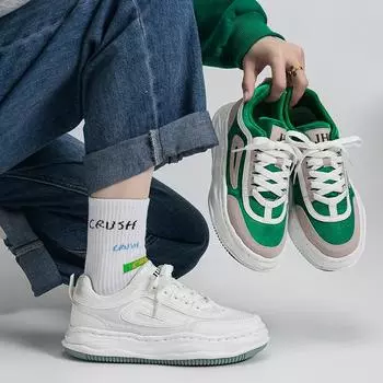 Обувь для папы, женские туфли с толстой подошвой, корейская версия, повседневная, универсальная, модная, для знаменитостей из Интернета, белая обувь Tide 39 белый