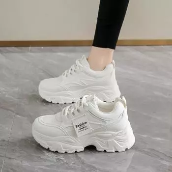 Daddy shoes women s 2024 autumn new breathable women s thick-soled heightening casual shoes foreign trade sports women s shoes 35