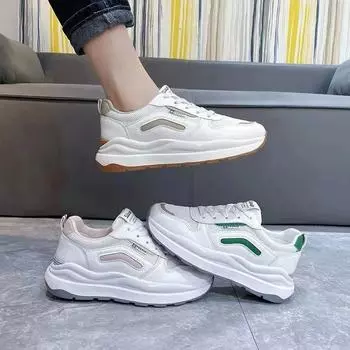 Daddy Shoes женские весенние новые поступления резиновые мягкие кроссовки женские туфли однотонные увеличивающие рост для отдыха и спорта Cortez 35