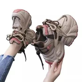 Daddy Shoes Women Super Fire 2024 Новые повседневные туфли на толстой бархатной подошве с небольшой высотой внутри для женщин 34
